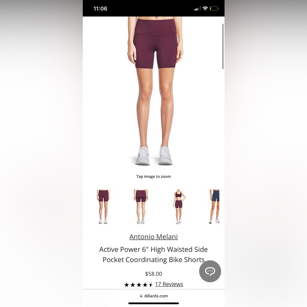Antonio Melani Active Power High Waisted Side Pocket Coordinating Bike Shorts